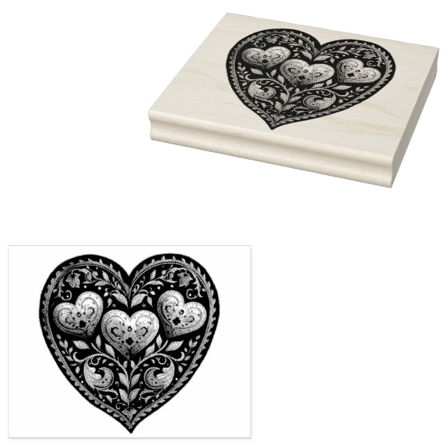 Tampons Encreurs Dreamy Love : Gouache Valentine Hearts (Tamponné)