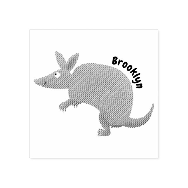 Tampons Encreurs Drôle armadillo joyeux dessin animé (Impression)