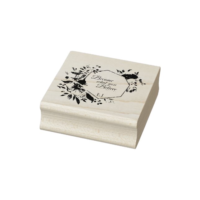 Tampons Encreurs Écriture florale monogramme (Tampon)