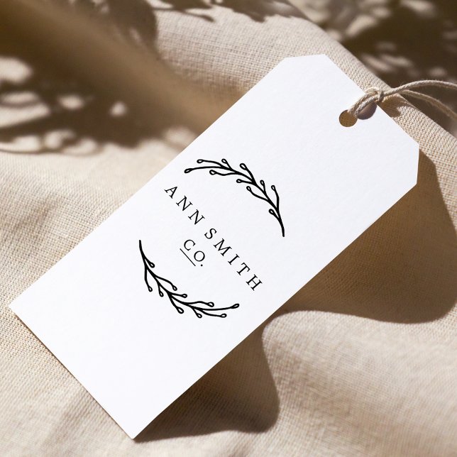 Tampons Encreurs Élégant Botanique Personnalisé Nom du logo de l'en (Créateur téléchargé)