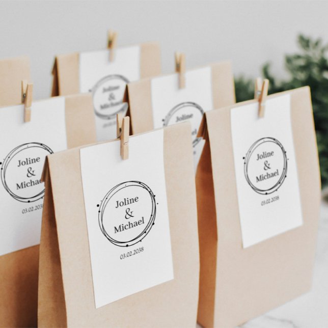 Tampons Encreurs Élégant, Cercle, Mariage (Créateur téléchargé)