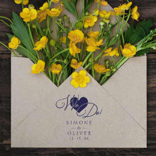 Tampons Encreurs Élégant Coeur Chic Moderne Nous Citons Mariage