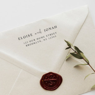 Tampons Encreurs Élégant Design élégant Mariage moderne Couple Simp