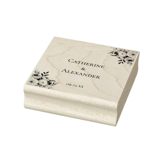 Tampons Encreurs Élégant Floral Rustic Boho Mariage (Tampon)