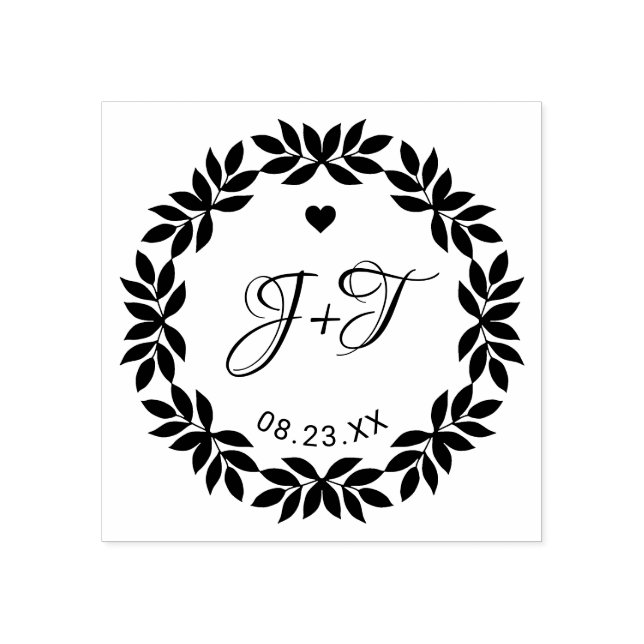 Tampons Encreurs Elegant Floral Wedding (Impression)