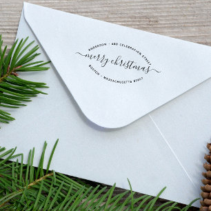 Tampons Encreurs Élégant Joyeux Noël Adresse
