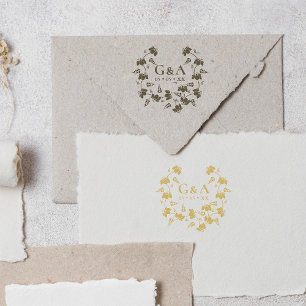 Tampons Encreurs Élégant Mariage de couronnes florales