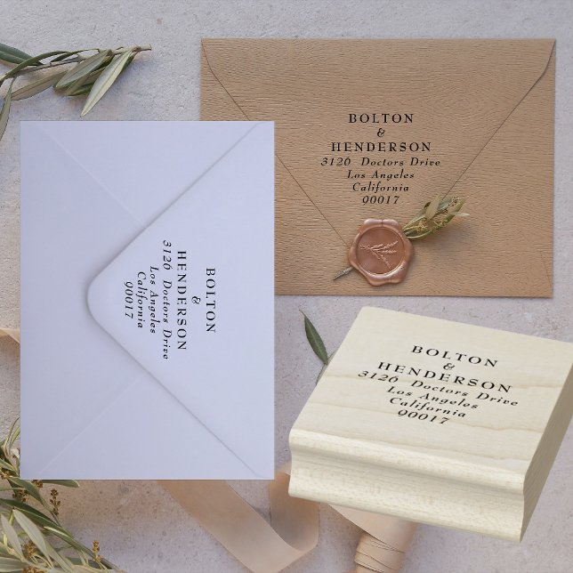 Tampons Encreurs Élégant Mariage de couronnes florales noir et blan (Créateur téléchargé)