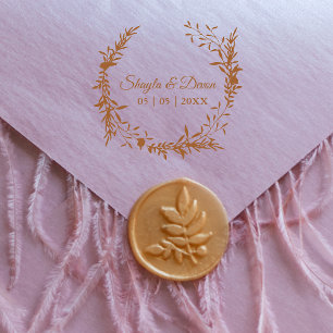 Tampons Encreurs Elégant Mariage Garland Fleurs sauvages & Branches