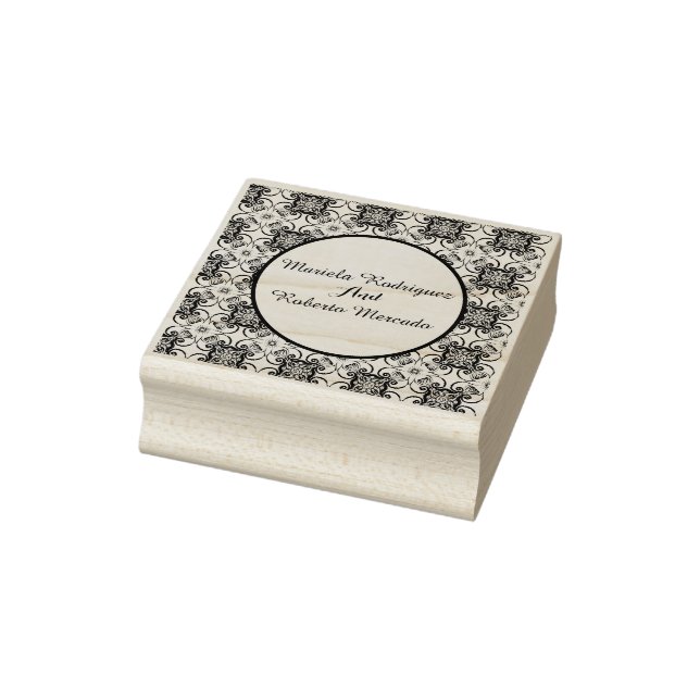 Tampons Encreurs Élégant mexicain Floral Talavera Oval Mariage (Tampon)