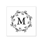 Élégant monogramme de couronne florale