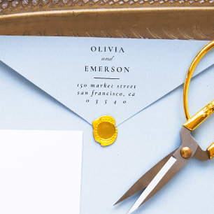 Tampons Encreurs Élégant Noms de Mariage Classic Adresse de retour