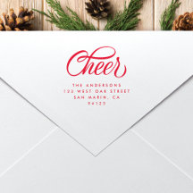 Élégant Script de Noël Adresse de retour