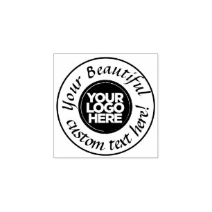 Tampons Encreurs Élégant script de texte de cercle de logo rond vin