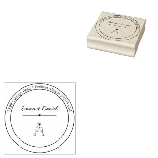 Tampons Encreurs Elegant Script Wedding Return Address Stamp