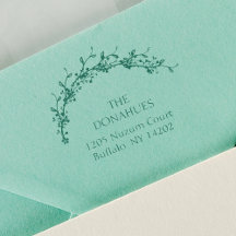 Élégant Wreath Botanical Branches Adresse de famil
