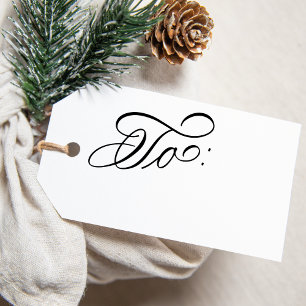 Tampons Encreurs Élégante calligraphie Script Noël Vacances "À"