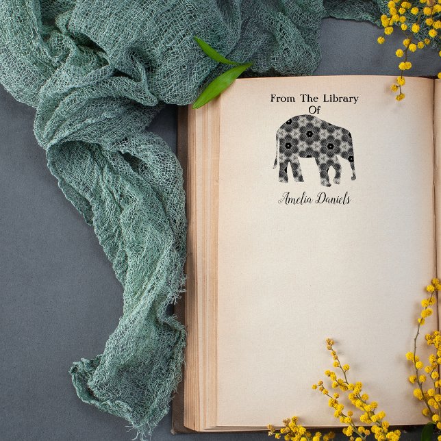 Tampons Encreurs Éléphant Personnalisé De La Bibliothèque De  (Créateur téléchargé)