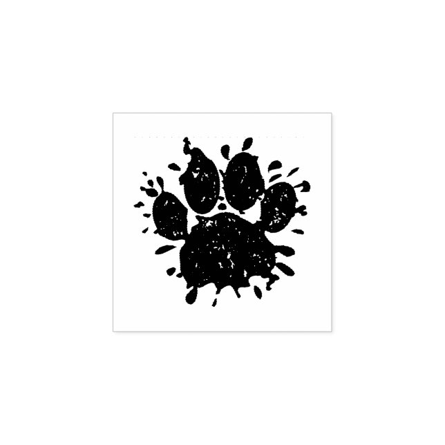 Tampons Encreurs Empreinte de patte Distressed Black Paint Splatter (Impression)