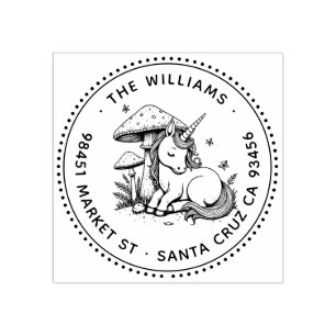 Tampons Encreurs Enchanted Baby Unicorn Toadstool Adresse papillon