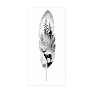 Tampons Encreurs Enchanting Feather with Deer Buck Artwork