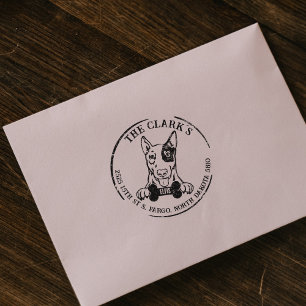 Tampons Encreurs English Bull Terrier Family Return Address