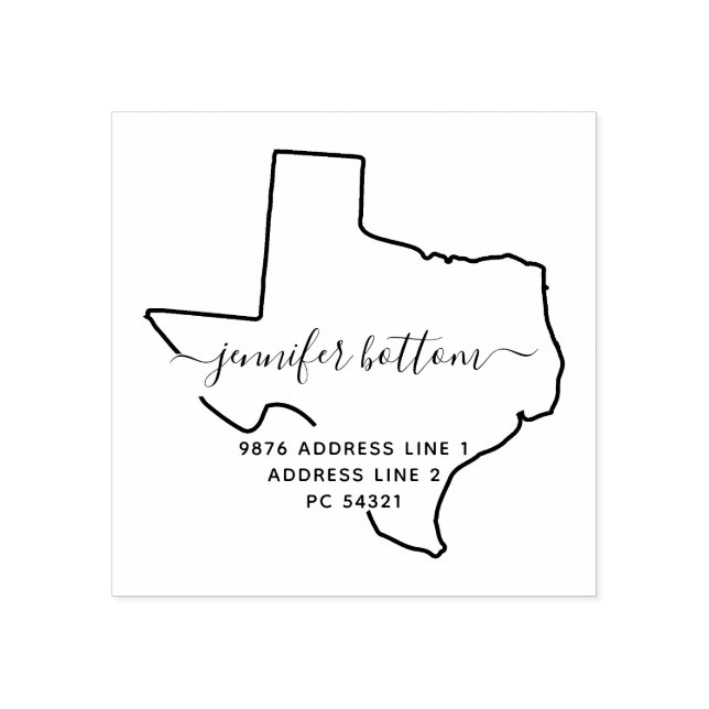 Tampons Encreurs Entreprise d'adresse de retour Texas (Impression)