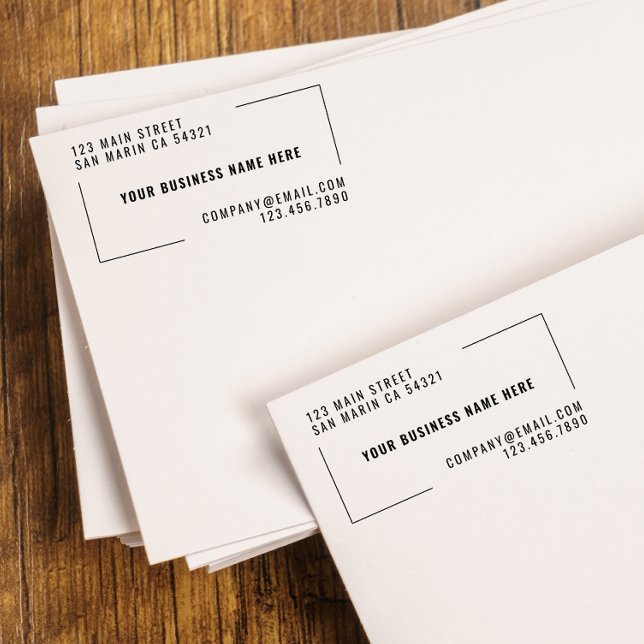 Tampons Encreurs Entreprise Personnalisée Moderne Nom Adresse de re (Créateur téléchargé)