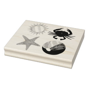 Tampons Encreurs Été Amusement Crab Beach Ball Sunshine Starfish