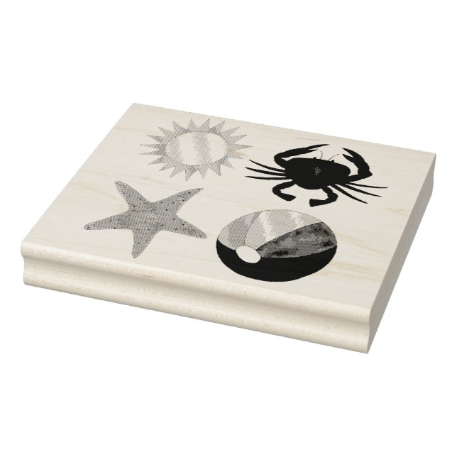 Tampons Encreurs Été Amusement Crab Beach Ball Sunshine Starfish (Tampon)