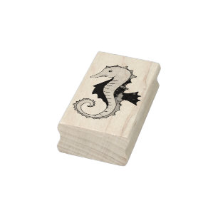 Tampons Encreurs Eté Seahorse Sea Horse Seahors Timbre en caoutchou