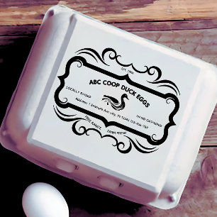 Tampons Encreurs Étiquette vintage d'OEUF de canard