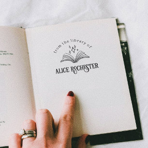 Tampons Encreurs Ex-libris Bibliothèque Personnelle Livre Magique N