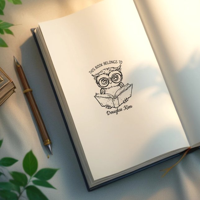 Tampons Encreurs Ex-libris de hibou personnalisé (Créateur téléchargé)