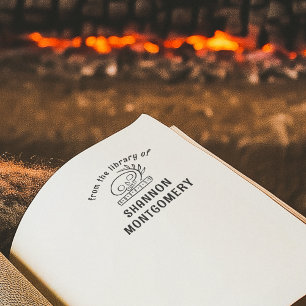 Tampons Encreurs Ex-libris en forme de crâne du nom de votre biblio