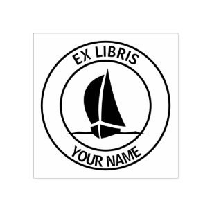 Tampons Encreurs Ex-libris ex de bateau à voile de libris