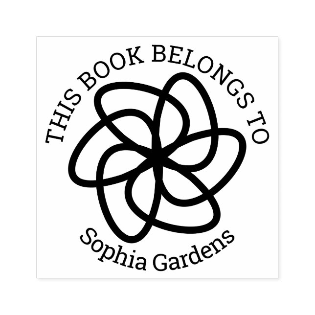 Tampons Encreurs Ex Libris - Fleur géométrique 04 (Impression)