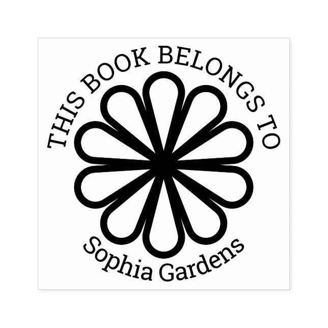 Tampons Encreurs Ex Libris - Fleur géométrique 07 (Impression)