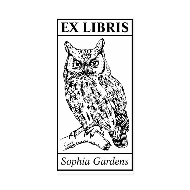 Tampons Encreurs Ex Libris - Hibou (Impression)