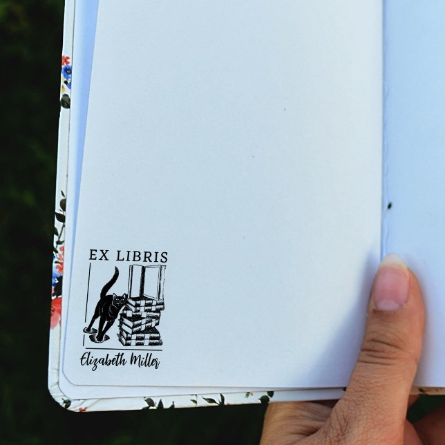 Tampons Encreurs Ex Libris, livre de chats mignon (Créateur téléchargé)