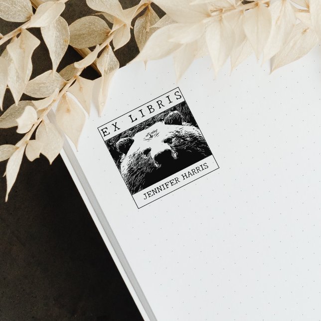 Tampons Encreurs Ex Libris, Livre d'ours sauvage (Créateur téléchargé)