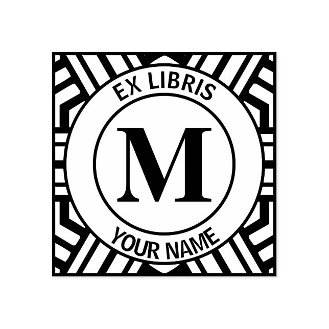 Tampons Encreurs Ex libris Plaque de monogramme (Impression)
