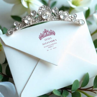 Tampons Encreurs Exquisite Lys Flower Tiara Quinceañera Party 