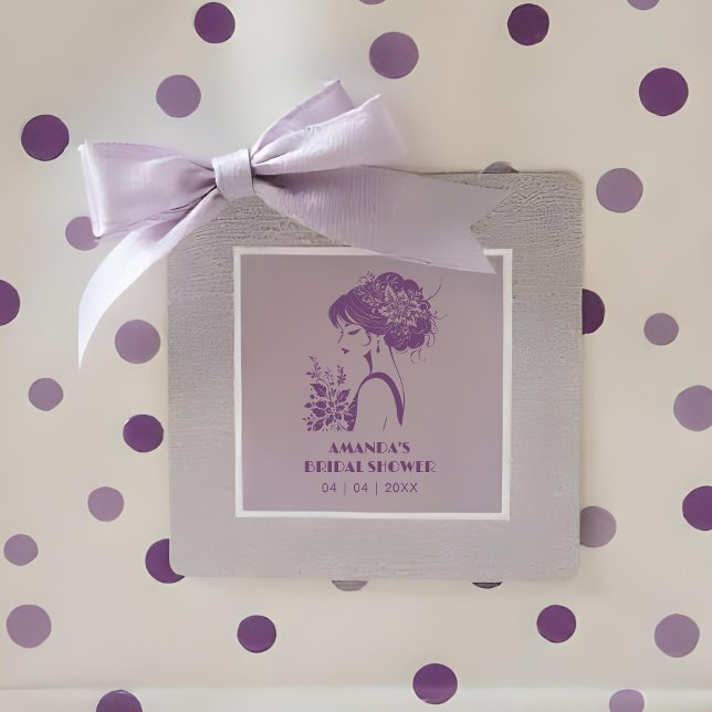 Tampons Encreurs Exquisite Vintage Retro Bride 20s Silhouette  (Exquisite Vintage Retro Bride Silhouette Rubber Stamps for Bridal Shower.)