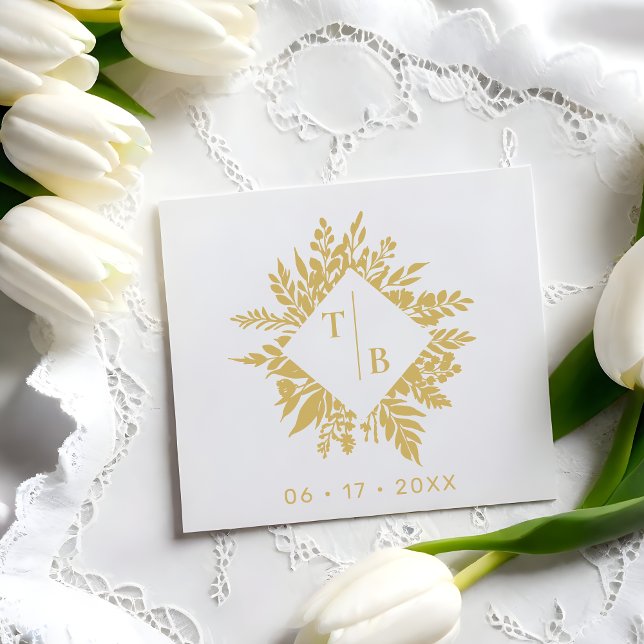 Tampons Encreurs Exquisite Wedding Wildflowers Bouquet Initials (Exquisite Wedding Wildflowers Bouquet Initials rubber stamp. )