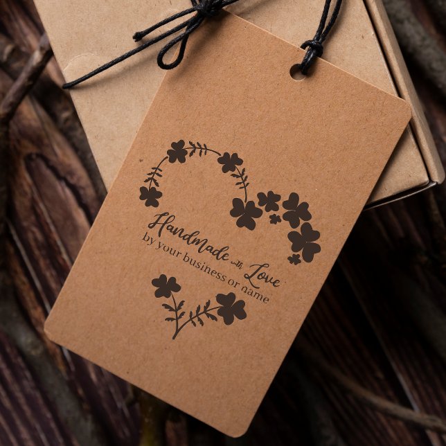 Tampons Encreurs Fabriqué à la main avec amour Botanique Coeur Flor (Créateur téléchargé)