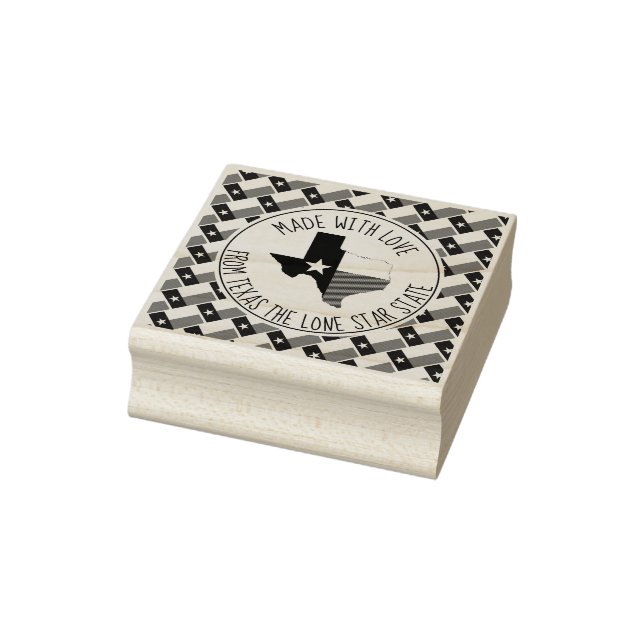 Tampons Encreurs Fabriqué Avec Amour De TEXAS Texan Flag Map (Tampon)