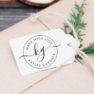 Tampons Encreurs Fabriqué Avec Amour Monogramme Entreprise