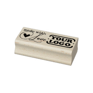 Tampons Encreurs Fabriqué avec Love Heart Simple Modèle de logo élé