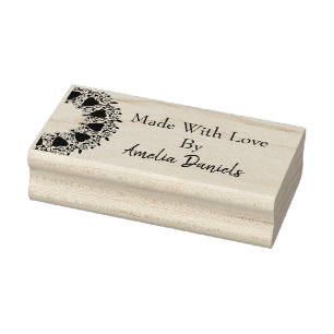 Tampons Encreurs Fabriqué avec Love Heart Wreath Wood Art Timbre